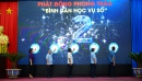 Lãnh đạo tỉnh Gia Lai thực hiện nghi thức bấm nút phát động phong trào Bình dân học vụ số năm 2025