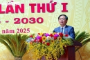 Đồng chí Hồ Quốc Dũng ,Bí thư Tỉnh ủy Gia Lai phát biểu chỉ đạo tại Đại hội Đảng bộ Ủy ban nhân dân tỉnh. Ảnh: N.D
