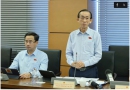 Đại biểu Quốc hội Trần Hoàng Ngân tại phiên thảo luận tổ. Ảnh: Cổng TTĐT Quốc hội