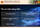 Giao diện trang web Cổng Sáng kiến khoa học công nghệ, đổi mới sáng tạo và chuyển đổi số (KHCN,ĐMST&CĐS) (sangkien.gov.vn).
