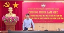Phó Bí thư Tỉnh ủy, Chủ tịch Ủy ban MTTQ Việt Nam tỉnh Gia Lai Nguyễn Ngọc Lương phát biểu tại buổi làm việc. Ảnh: Hoàng Vũ