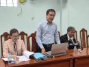 ThS. Hồ Sỹ Công thay mặt nhóm tác giả báo cáo công trình trước Hội đồng Khoa học