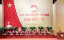 Đại biểu tham dự tiến hành biểu quyết tại Đại hội