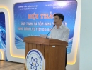 Ông Lê Anh Tuân, Phó Chủ tịch Liên hiệp các Hội Khoa học và Kỹ thuật tỉnh phát biểu tại Hội thảo