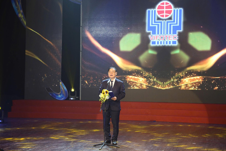 TSKH. Phan Xuân Dũng – Chủ tịch Liên hiệp các Hội Khoa học và Kỹ thuật Việt Nam phát biểu tại buổi Lễ