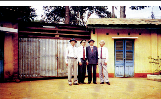 4 trong số 9 đảng viên đầu tiên của Chi bộ dầu tiên của tỉnh Gia Lai (từ trái qua phải, là các đồng chí: Nguyễn Xuân, Phan Thêm, Trương Trợ, Phạm Thuần). Ảnh: Tư liệu