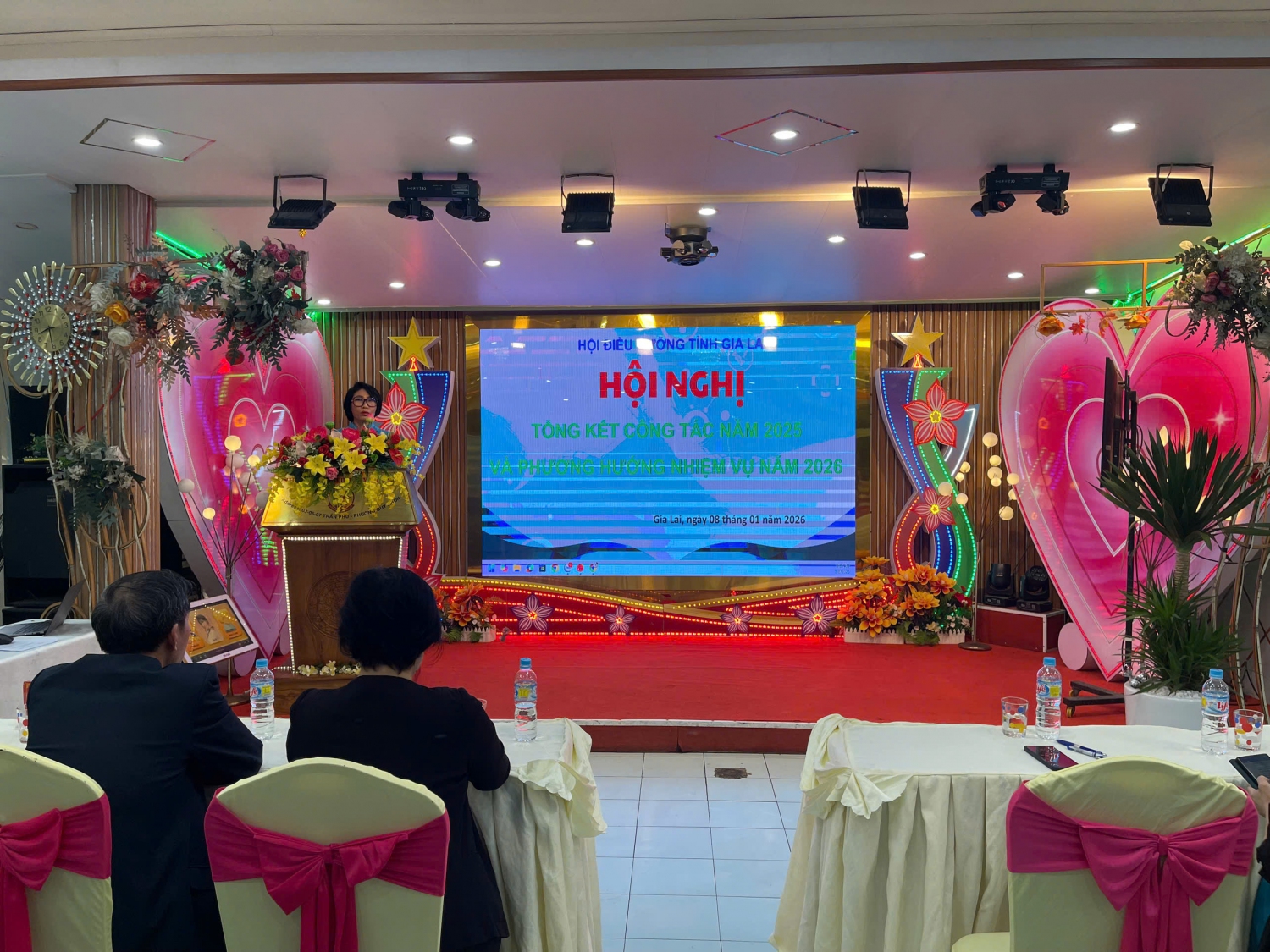 Bà Nguyễn Thị Như Tú - Chủ tịch Hội Điều dưỡng tỉnh phát biểu khai mạc Hội nghị